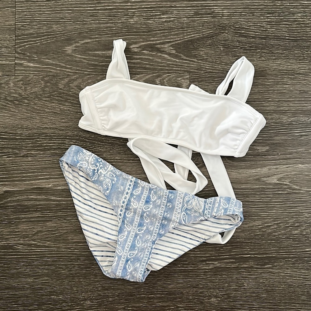 White Top with Reversible Swim Bottom